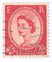 Timbre: Elisabeth II- filigrane O- type II
