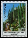 Timbre: 50&deg; anniversaire  du jardin &eacute;xotique.