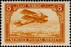 Timbre: Avion survolant Casablanca