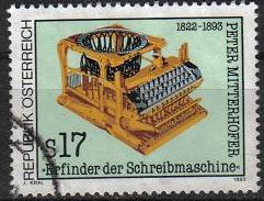 Timbre: Peter Mitterhofer: co-inventeur de la machine &agrave; &eacute;crire