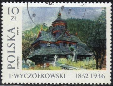Timbre: Eglise peinte par L&eacute;on Wyczolkowski