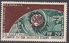 Timbre: T&eacute;l&eacute;communications spatiales-
