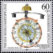 Timbre: Horloge &agrave; &eacute;chappement externe (vers 1400)