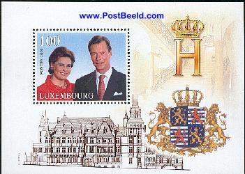 Timbre: S.A.R. le Prince Henri. Portrait du couple.