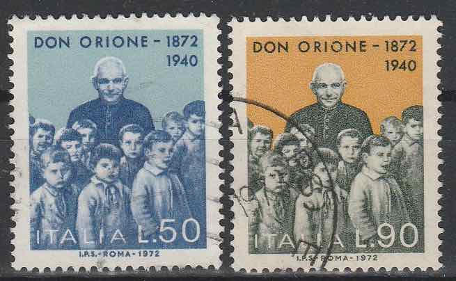 Timbre: Centenaire, naissance du pr&ecirc;tre sal&eacute;sien Don Orione
