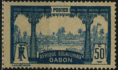 Timbre: Vue de Libreville