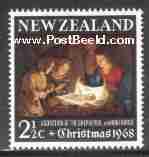 Timbre: No&euml;l: l'adoration des bergers par g&eacute;rard van honthorst