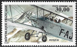 Timbre: Biplan Potez 25