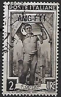 Timbre: L'Italie au travail - Le Ma&icirc;tre-ma&ccedil;on lombard