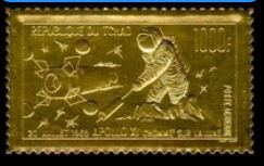 Timbre: L'homme sur la lune