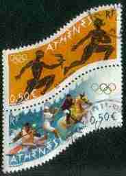 Timbre: J.O. d'Ath&egrave;nes (Gr&egrave;ce), la paire ST/V