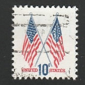 Timbre: Etats Unis d'Am&eacute;rique - Drapeau