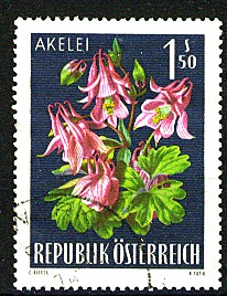 Timbre: Fleurs des Alpes, Ancolie