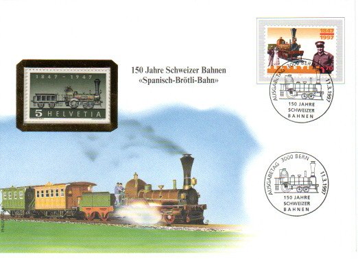 Timbre: 150 ans des CFF, Spanisch-Br&ouml;tli-Bahn