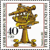 Timbre: Instrument d'optique : th&eacute;odolite de 1810