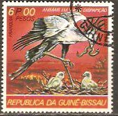Timbre: Oiseau en voie de disparition : SERPENTAIRE